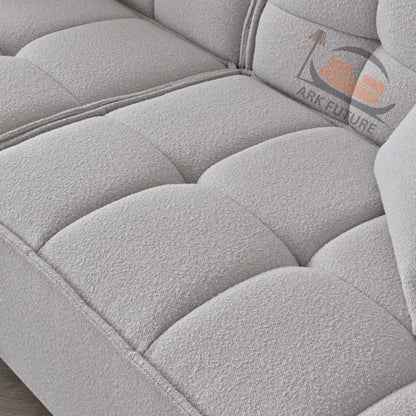 Murray Modular Sofa Set in Putty Boucle with Removable Cushions