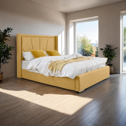 Eleganza Harry Upholstered Bed Frame – Chic, Minimalist Design
