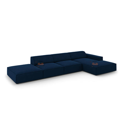5 Seater Sofa in Left and Right Side Option In Plush Velvet Fabric