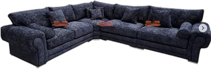 Alessia L Shape Sofa in Modern Chenille Fabric