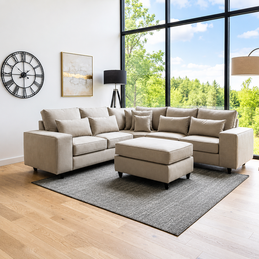 Melana Luxury Sofa in Plush Velvet Fabric