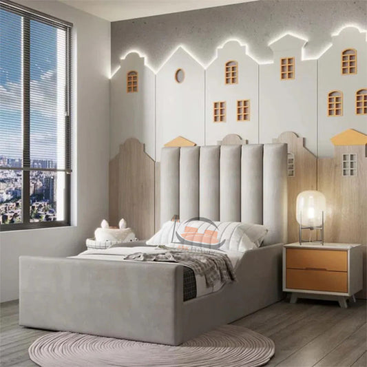 Dora Six Panel Padded Kids Bed