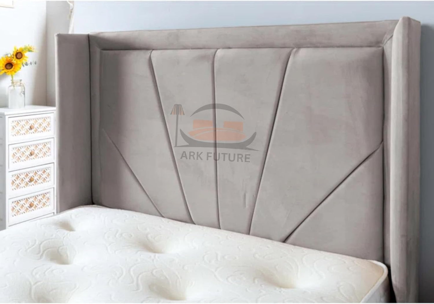 Subrise Upholstered Ottoman Bed – Lift-Up, Storage, Modern Fabric