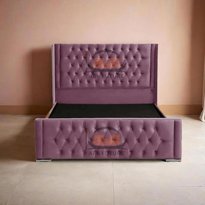 Calgary Upholstered Bed Frame | Modern Fabric Bed with Tufted Headboard
