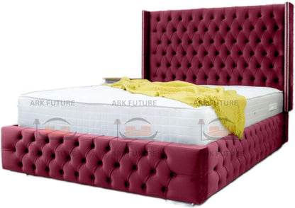 Dino Plush 4-Inch Bed Frame with Winged Headboard
