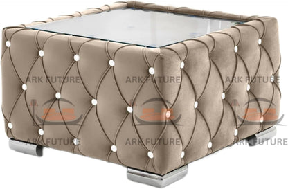 Verona Plush Velvet Square Footstool – Stylish & Comfortable