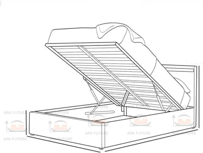 Ottoman Upholstered Storage Bed with Gas Lift – Modern & Durable