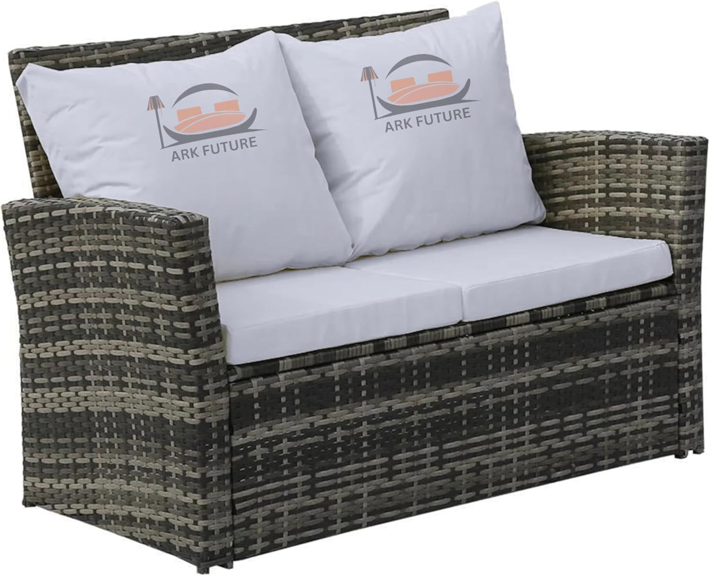 Outdoor Rattan Furniture Set, 4 Pieces, Grey