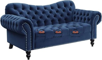 Siefa 3 Seater Italian Sofa in Plush Velvet Fabric