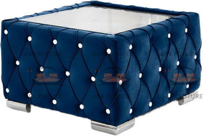 Verona Plush Velvet Square Footstool – Stylish & Comfortable