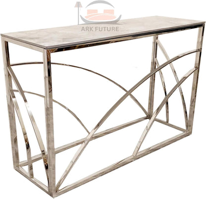 Stella Chrome Coffee Table with Grey Sintered Stone Top