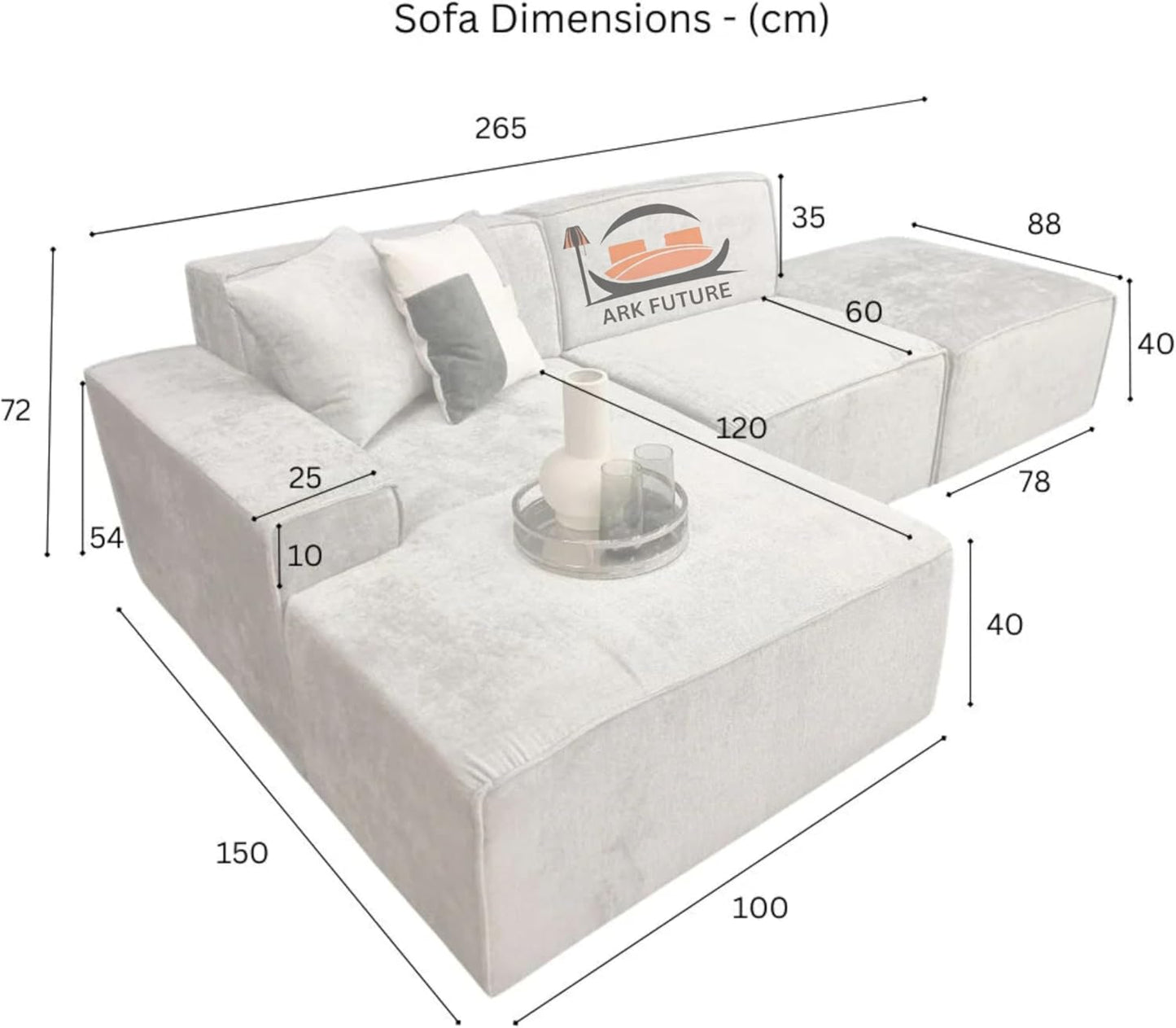 Atlanta Modular Sofa - Modern Corner Sectional with Adjustable Seating