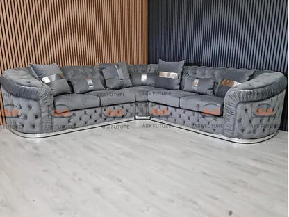 Ambassador Corner Sofa Range in Plush Velvet Fabric
