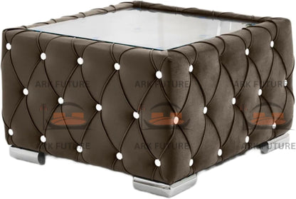 Verona Plush Velvet Square Footstool – Stylish & Comfortable
