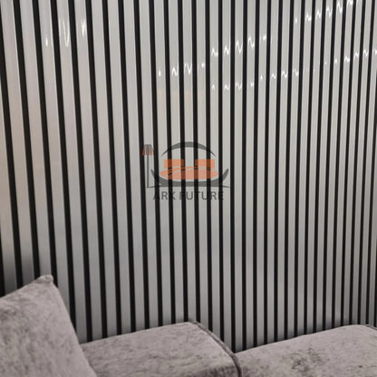 Wood Effect Slatted Acoustic Wall Panels – Set of 14