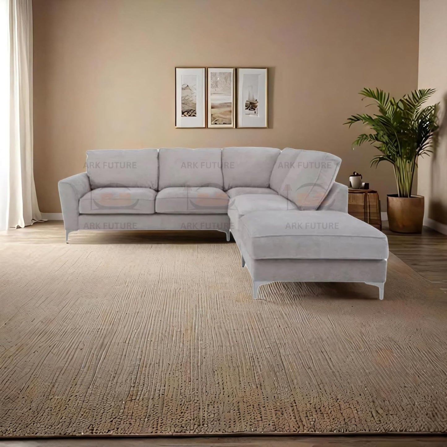Sovereign Classic Fabric Corner Sofa – Modern L-Shaped Couch