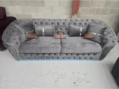 Harper 3 Seater Sofa in Plush Velvet Fabric