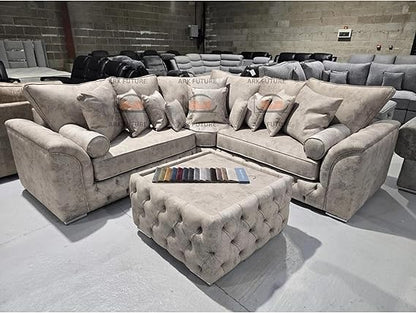 Elice Chesterfield 2C2 Corner Sofa with Coffee Table