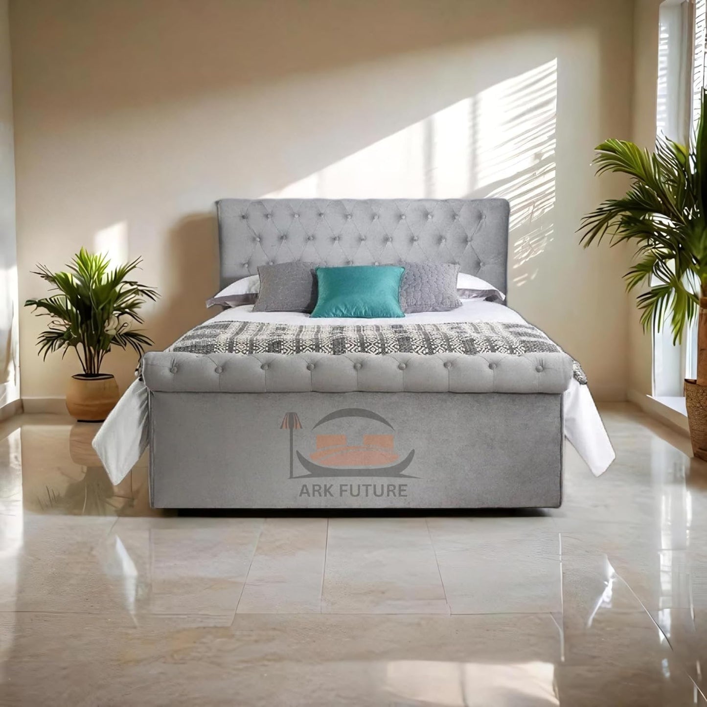 Alexandra Chesterfield Ottoman Bed Frame with Storage