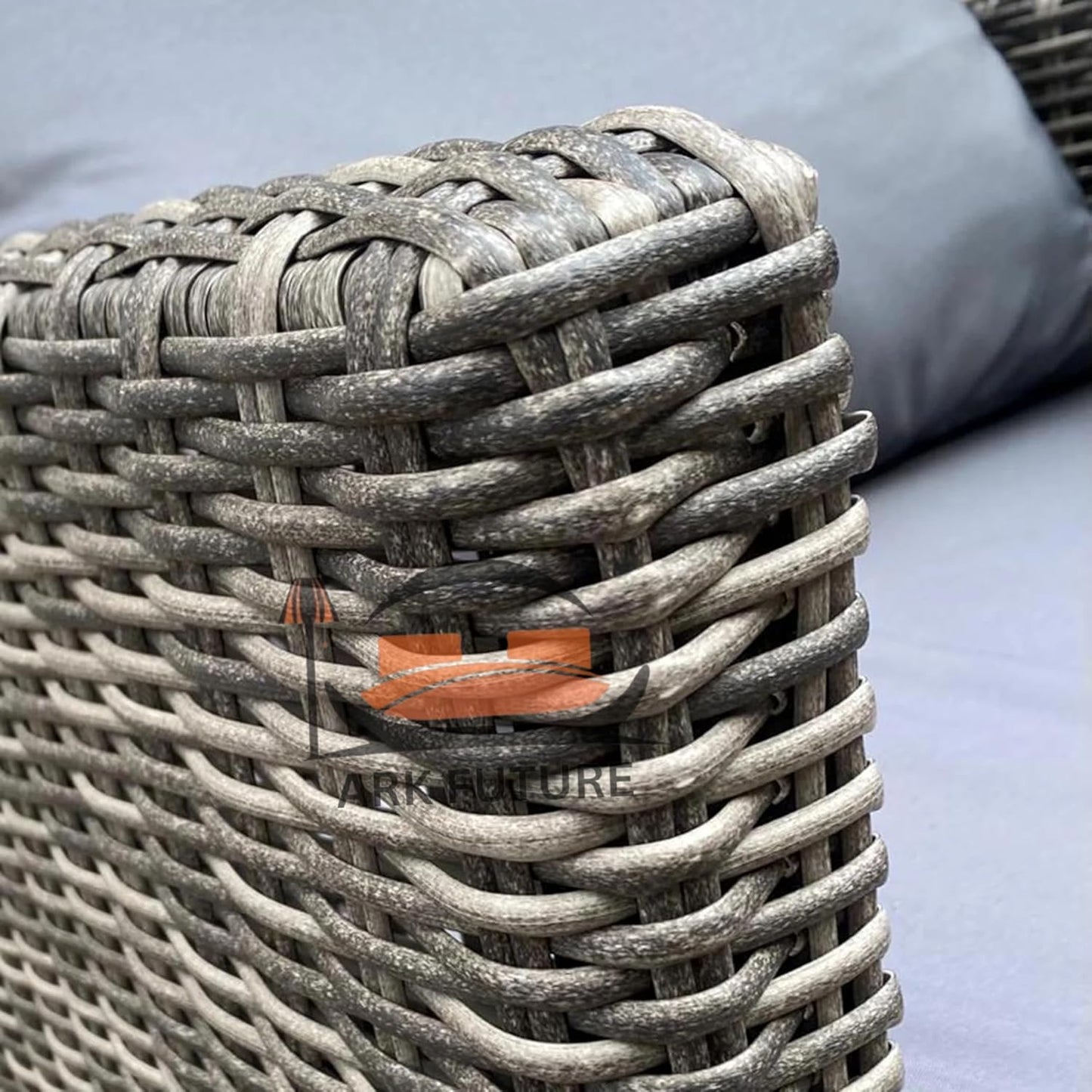 Outdoor Rattan Furniture Set, 4 Pieces, Grey