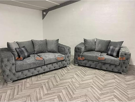 Kington 3 plus 2 Seater Plush Velvet Sofa