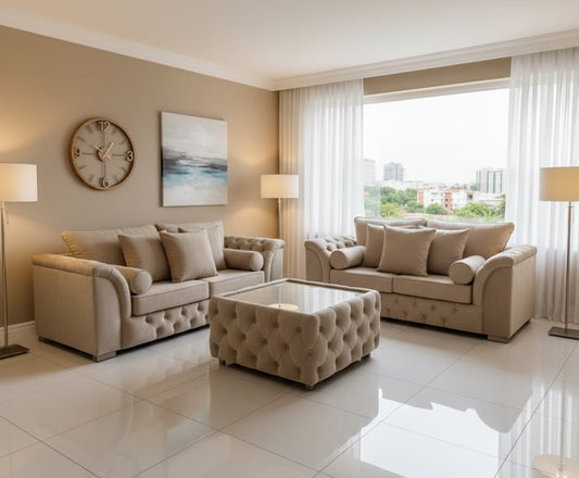 Legend Sofa Set in Comfy Plush Velvet fabric