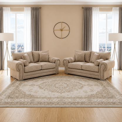 Verona 3 plus 2 Seater Sofa Set in Chenille Fabric