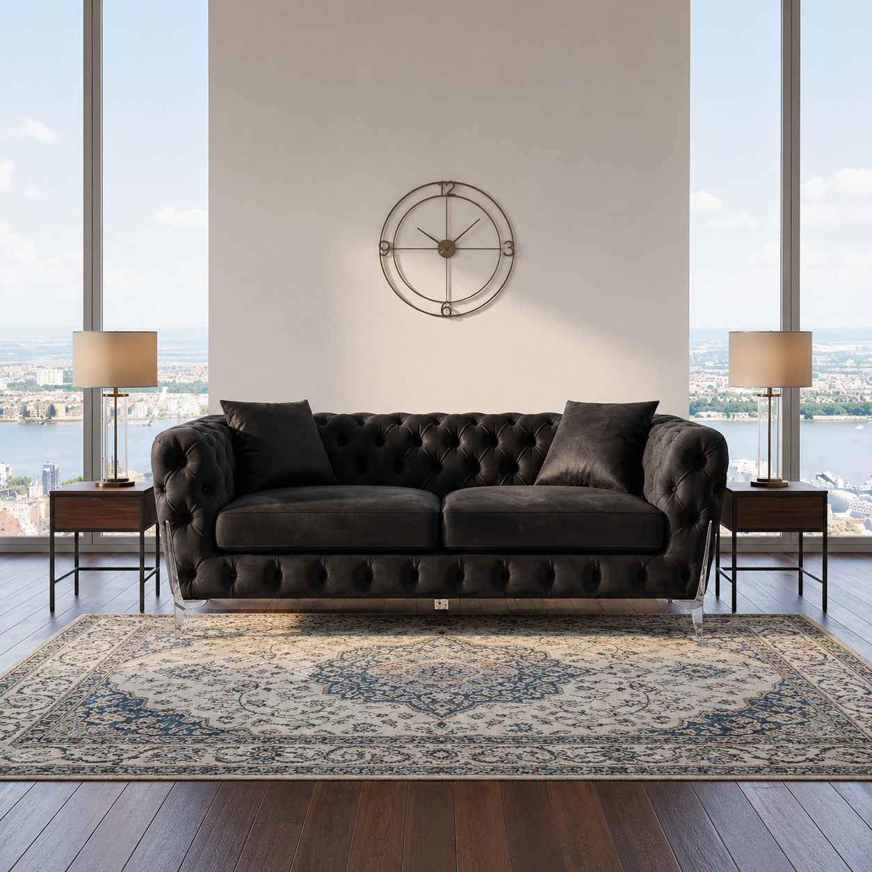 Middlefield Chesterfield 3 Seater Sofa with Deep Button Tufting & Stylish Legs