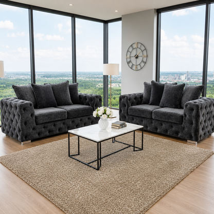 Romal Ashton Chesterfield Sofa Set 3+2 Seater
