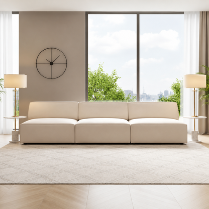 Simba 3 Seater Sofa in Plush Velvet Fabric