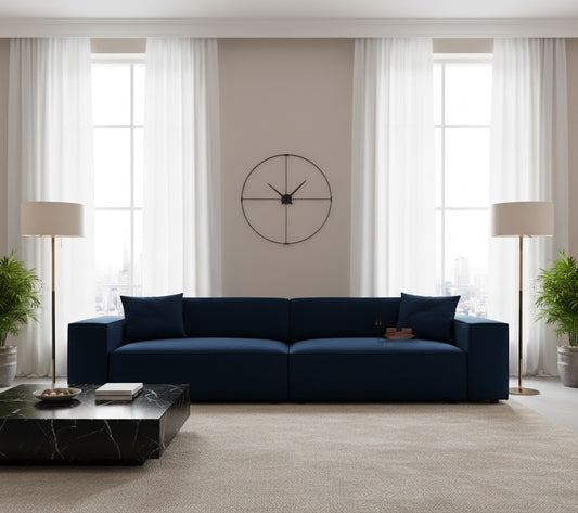 Tony 4 Seater Sofa in Plush Velvet Fabric