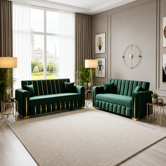 Meghan Modern Lounge 3 And 2 Seater Sofas In Plush Velvet Fabric