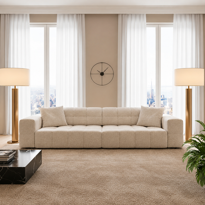 Patric 4 Seater Sofa in Plush Velvet Fabric