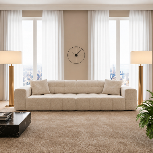 Patric 4 Seater Sofa in Plush Velvet Fabric
