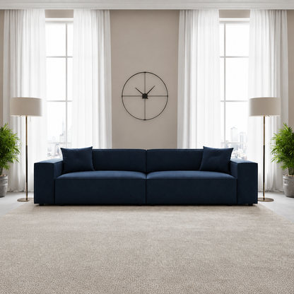 Tony 4 Seater Sofa in Plush Velvet Fabric