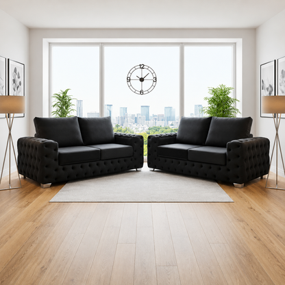 Pataya 3 Plus 2 Seater Sofa in Plush Velvet Fabric