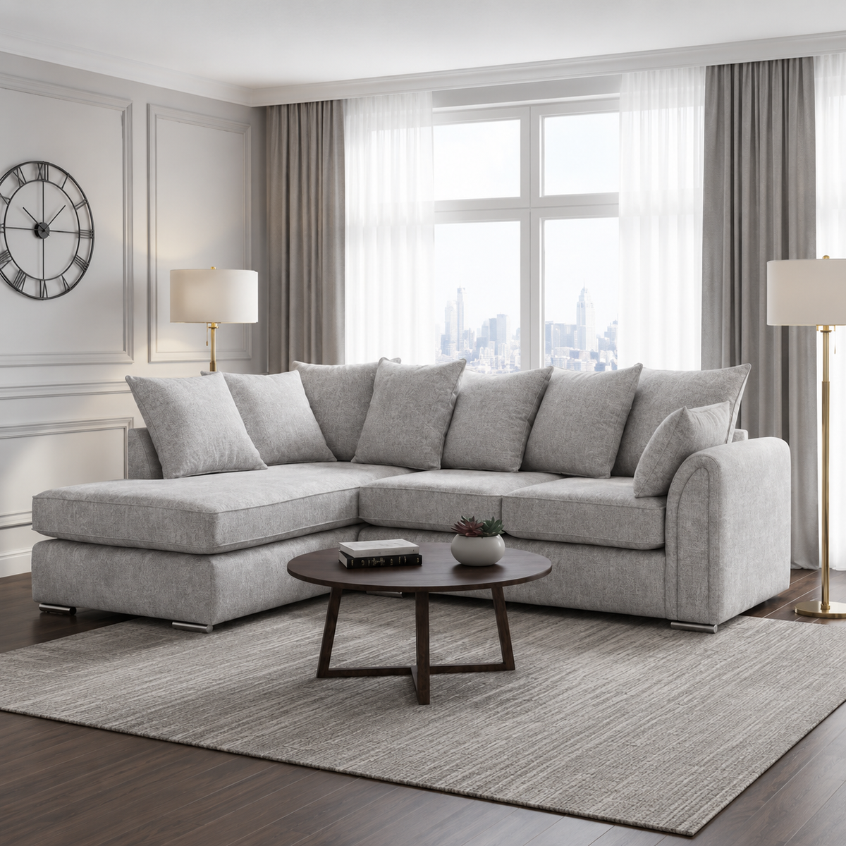 The Dunsford Drift Modern Lounge L-Shaped Sofa
