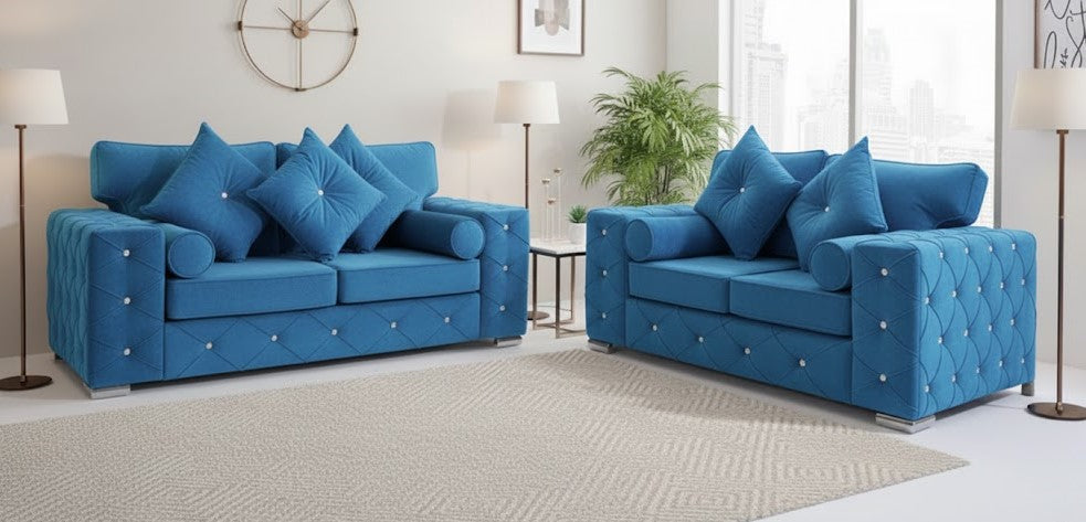 Miami Chesterfield Three Plus Two Sofa With Diamond Buttons