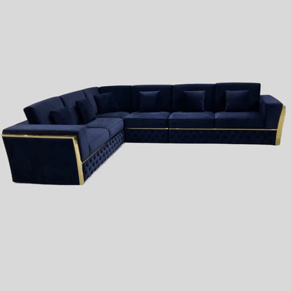 Rambo Luxury L Shape Sofa Plush Velvet