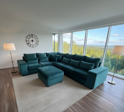 Alexa Sofa in Plush Velvet Fabric