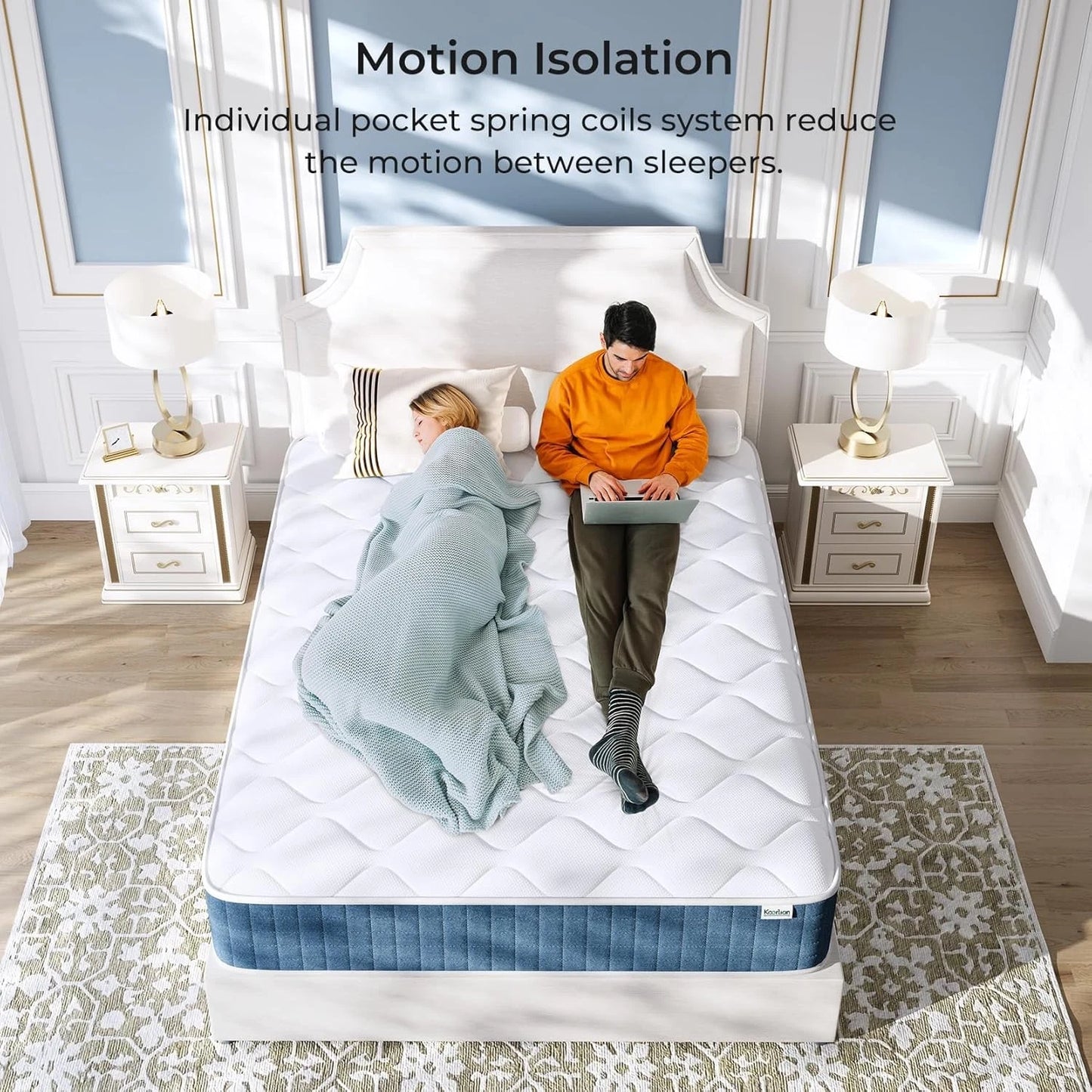 LUXURY ORTHOPAEDIC POCKET 4000 SPRUNG MATTRESS 3FT 4FT6 5FT KING SIZE