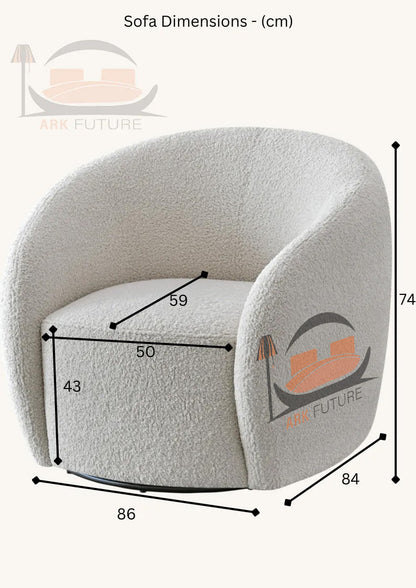 Aluxo Beautiful and comfortable Nolita Boucle Teddy Sofa and Accent Chair