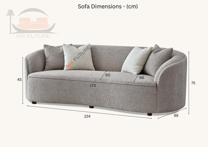 Aluxo Beautiful and comfortable Nolita Boucle Teddy Sofa and Accent Chair
