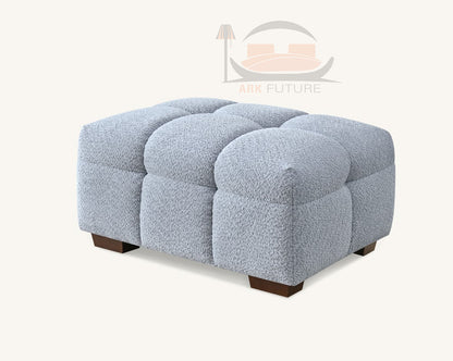 Aluxo Tribeca Comfortable Sofa in Pearl Boucle Fabric