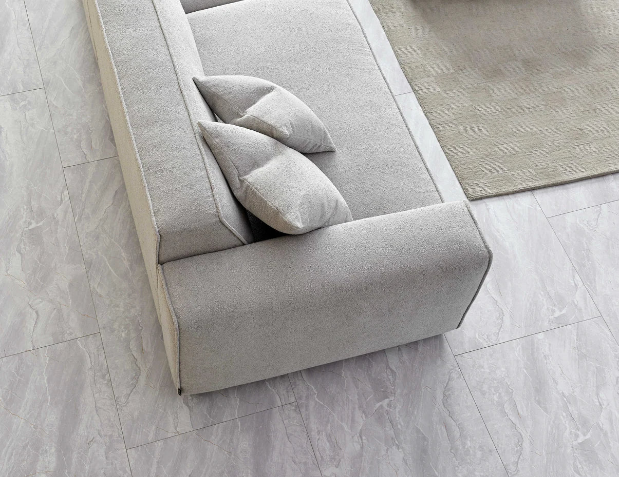 Arkfuture Dakota Corner Chaise Sofa Range in Pebble Boucle