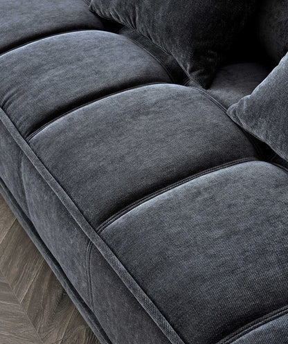 Arkfuture Gramercy Group Corner Sofa in Steel Velvet