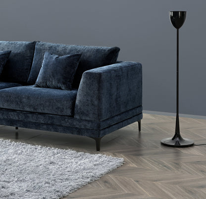 Arkfuture  Lenox Sofa 3 & 2 Seater Sofa in Aegean Blue Velvet