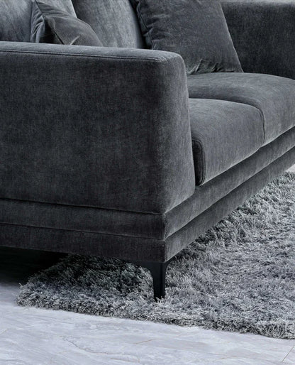 Arkfuture Lenox Sofa Set Range in Steel Velvet