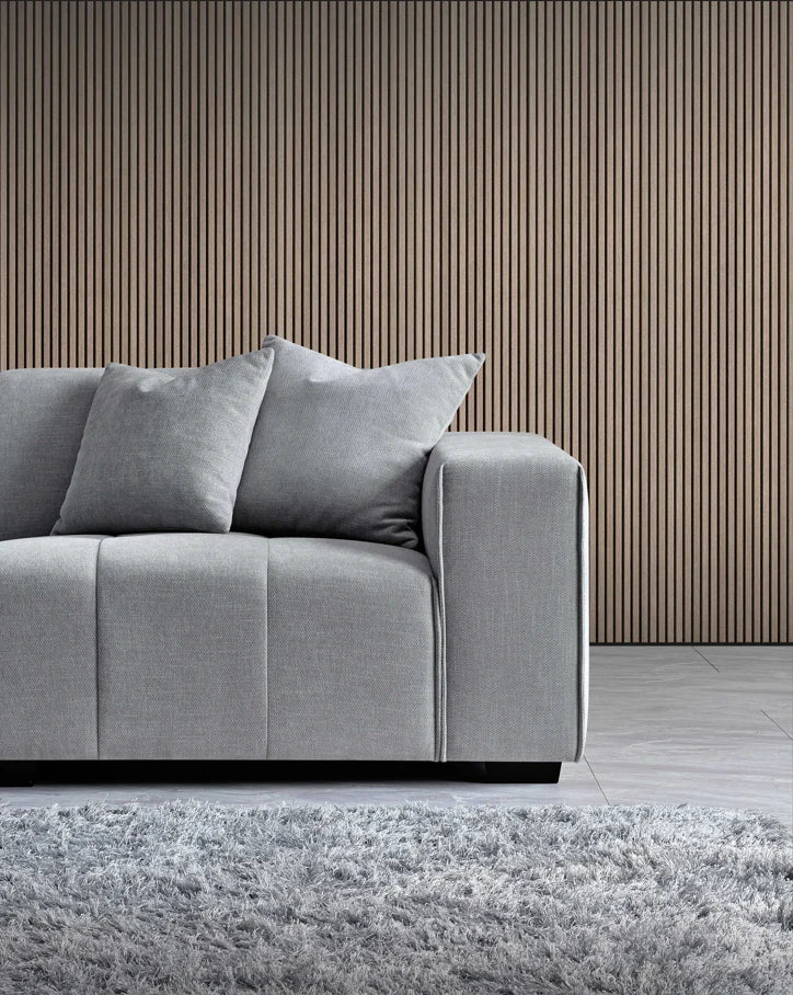 Arkfuture Leonard Left Hand Corner Sofa Group in Cloudy Grey Boucle