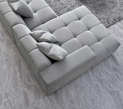 Arkfuture Leonard Left Hand Corner Sofa Group in Cloudy Grey Boucle